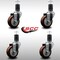 Service Caster 3.5'' SS Maroon Poly Wheel Swivel 1-5/8'' Expanding Stem Caster Set, 4PK SCC-SSEX20S3514-PPUB-MRN-158-4 - alternate 2